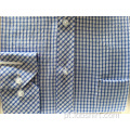 Camisa empresarial de tecido tingido de fio de algodão